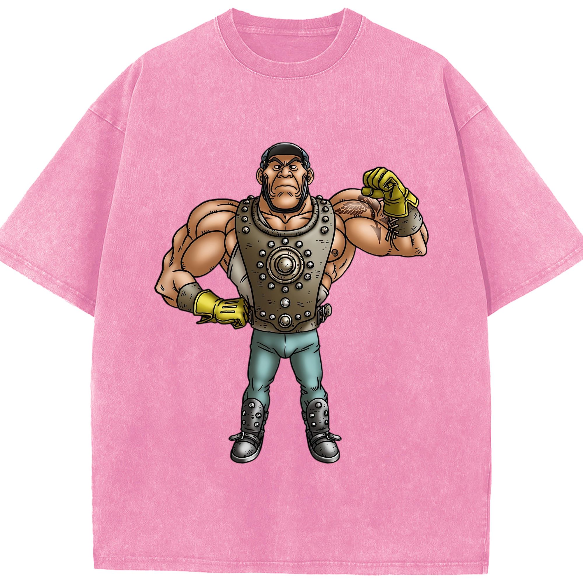 （画像用） ドラゴンクエスト Doragon Kuesuto Dragon Quest 綿100% ヴィンテージ風 半袖Tシャツ（フロントプリント）